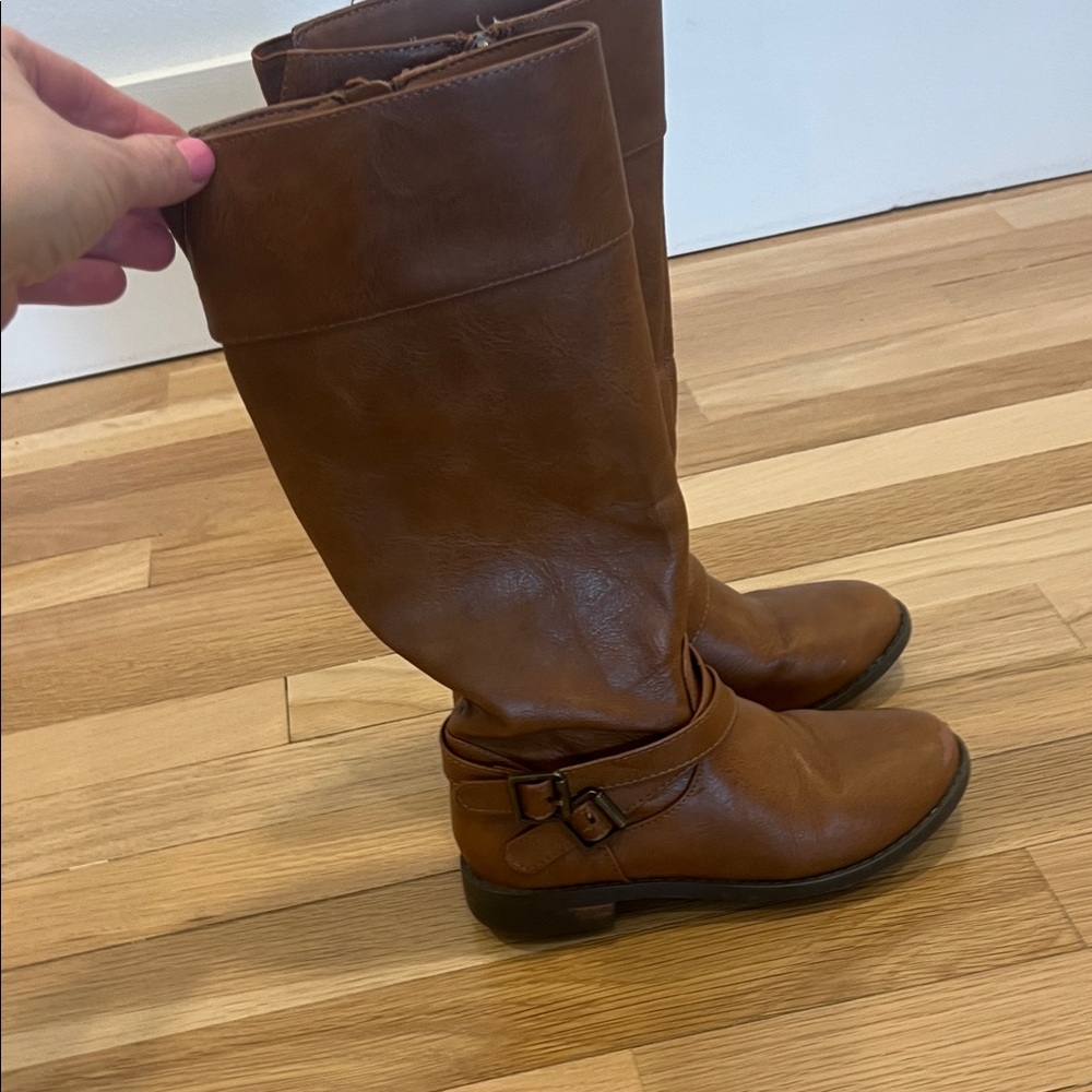 Cat & Jack Tan Over the Knee Boots